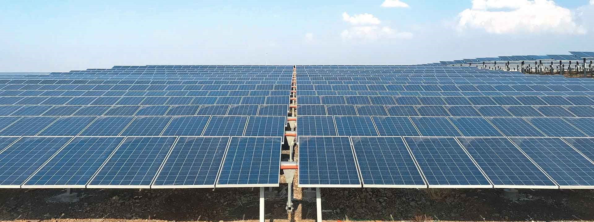 Solar Tracker project in Bengaluru- L&T construction